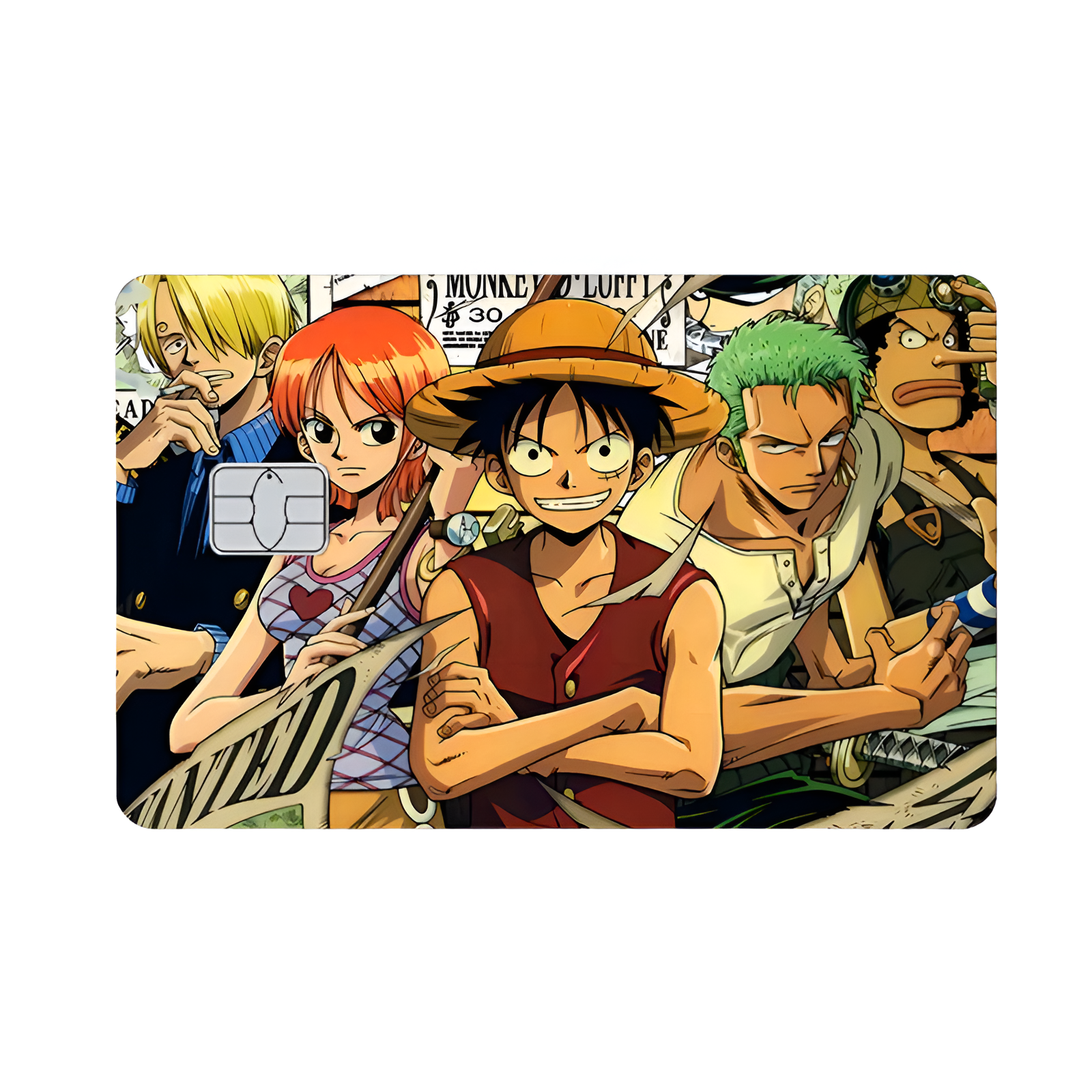 Stickers One Piece Carte Bancaire Luffy et son Équipage