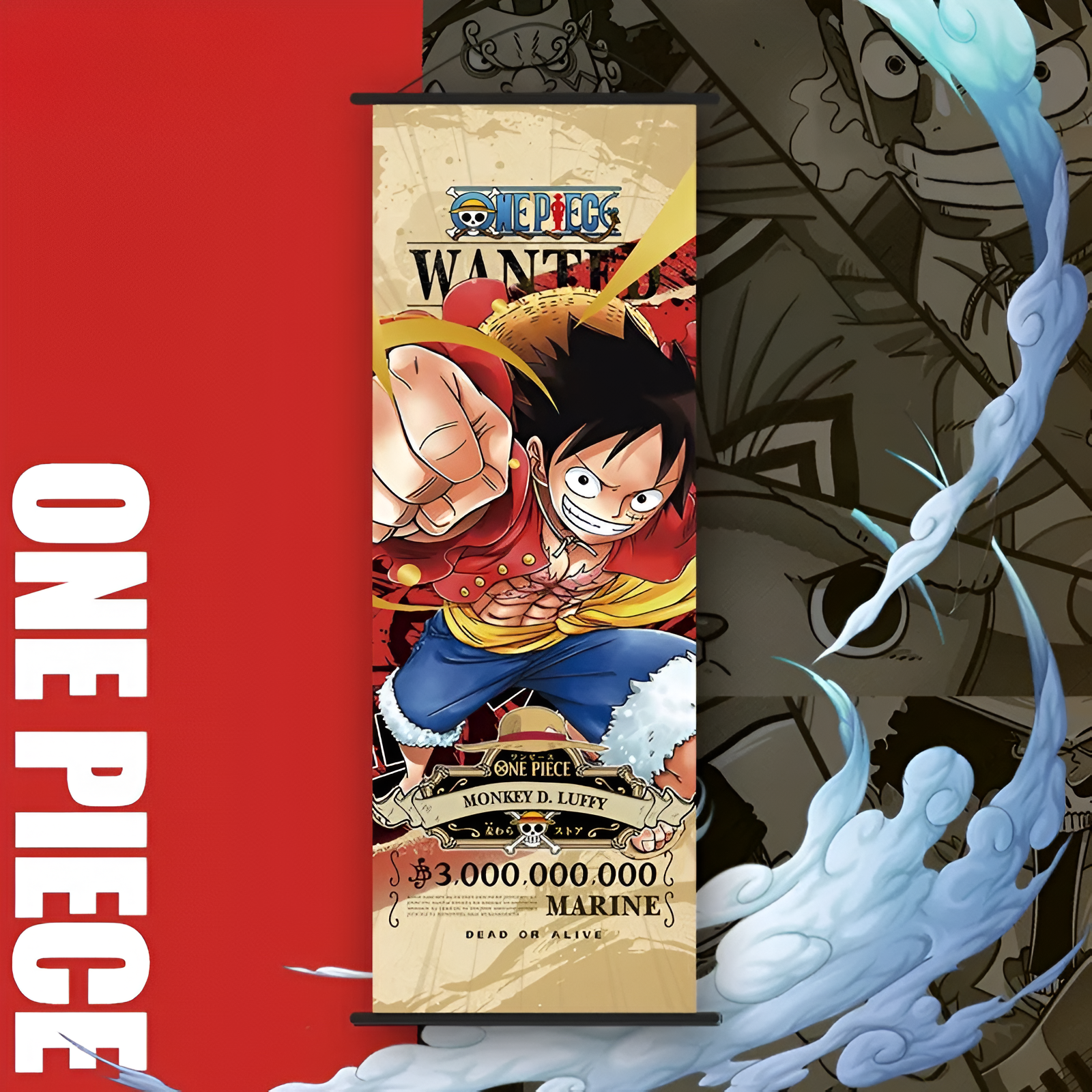 Poster déroulant One Piece Luffy