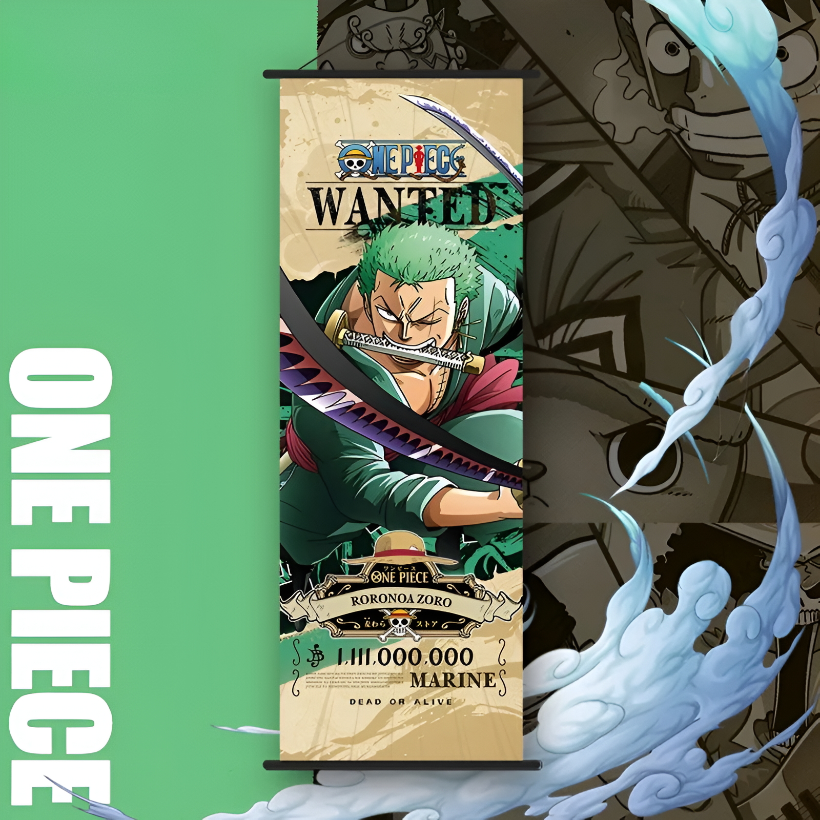 Poster déroulant One Piece Zoro